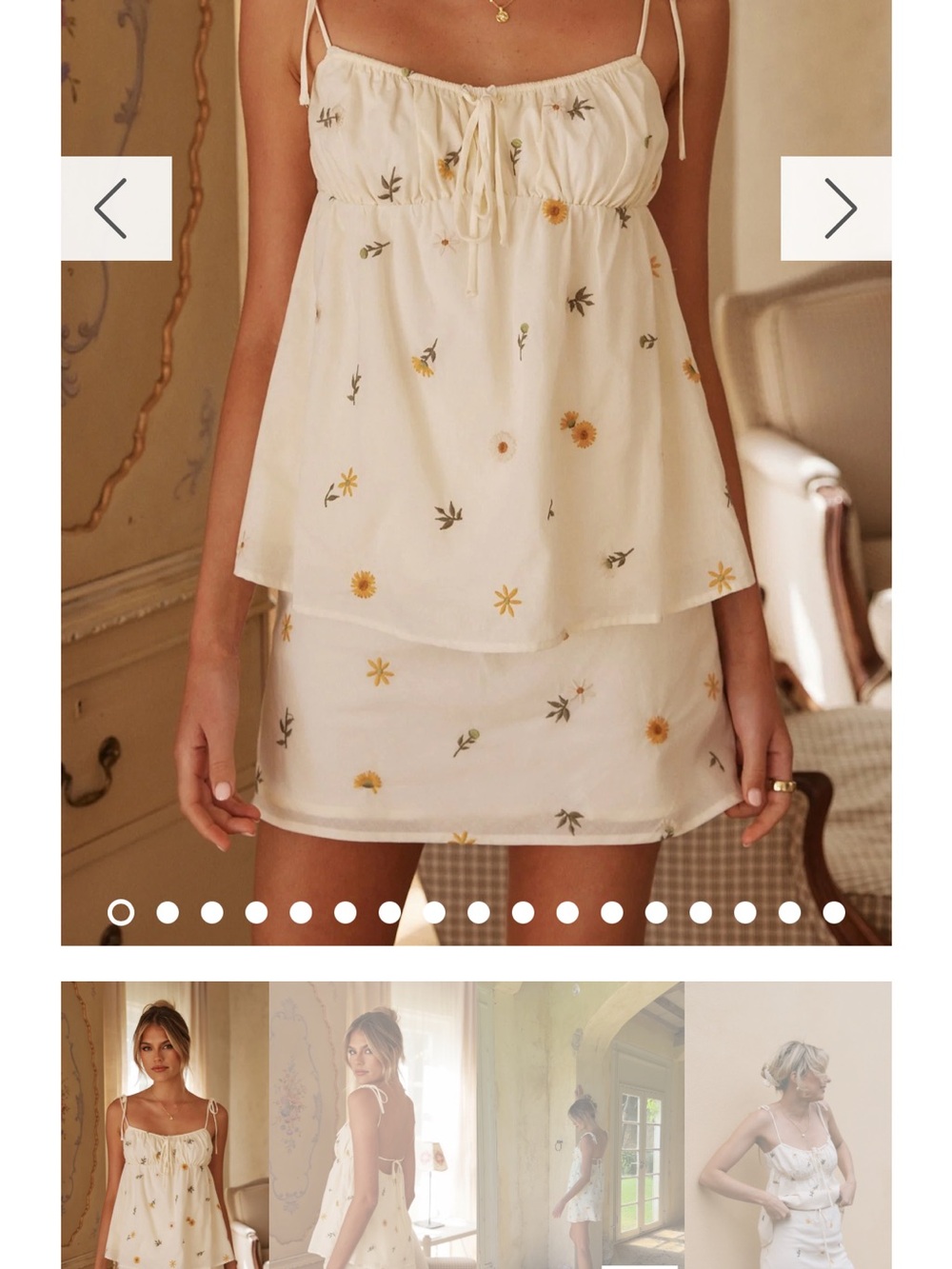 NWT Billy J Boutique Ebru Top - Leilani Print Yellow Embroidered Daisies